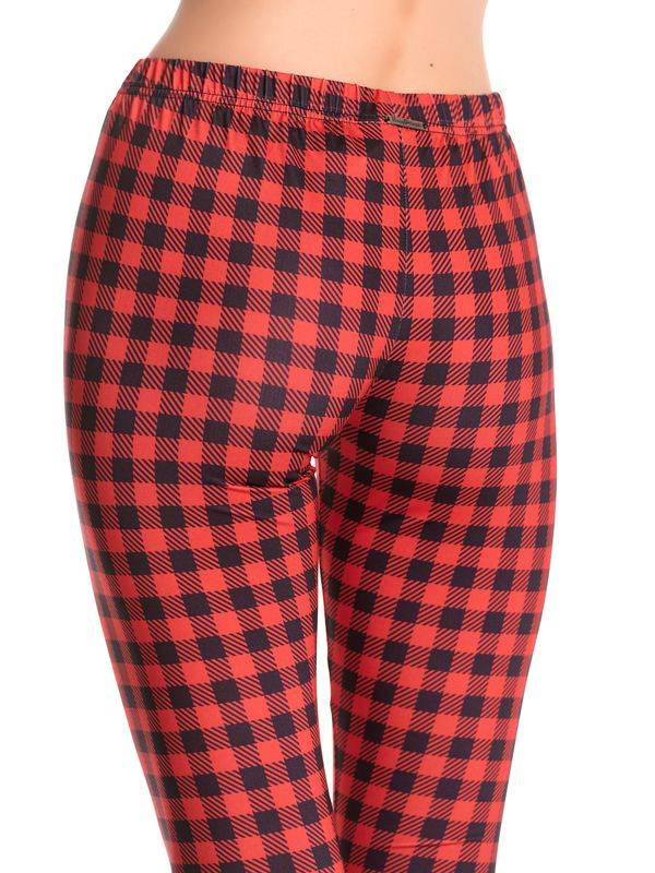 Nastrovje Potsdam Pussy Deluxe Red Checkered Damen Leggings rot allover Verkauf