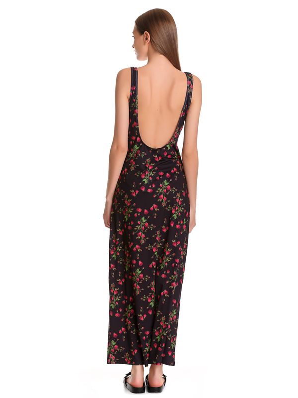 Nastrovje Potsdam Pussy Deluxe Vintage Rose Damen Strandkleid schwarz allover Günstiger Verkauf