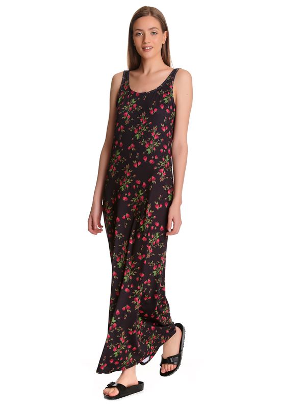 Nastrovje Potsdam Pussy Deluxe Vintage Rose Damen Strandkleid schwarz allover Günstiger Verkauf