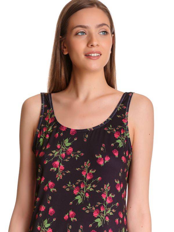 Nastrovje Potsdam Pussy Deluxe Vintage Rose Damen Strandkleid schwarz allover Günstiger Verkauf