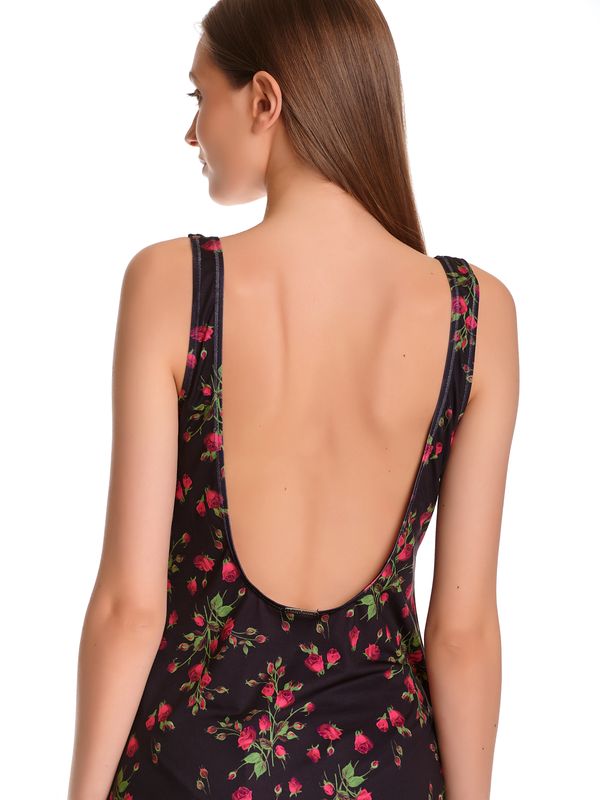 Nastrovje Potsdam Pussy Deluxe Vintage Rose Damen Strandkleid schwarz allover Günstiger Verkauf