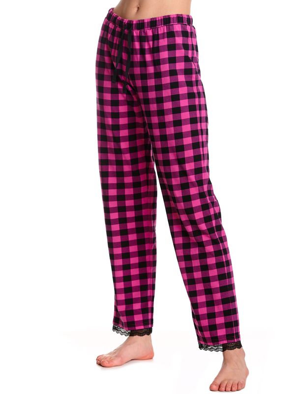 Nastrovje Potsdam Pussy Deluxe Pink Checkered Damen Schlafhose schwarz/lightpink Meist gekauft