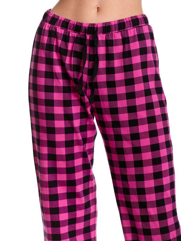 Nastrovje Potsdam Pussy Deluxe Pink Checkered Damen Schlafhose schwarz/lightpink Meist gekauft