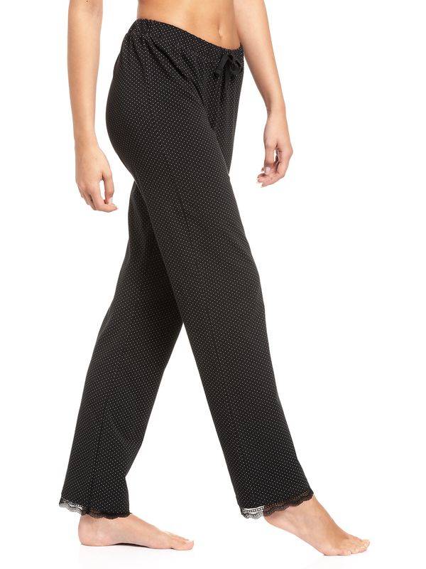 Nastrovje Potsdam Pussy Deluxe Dotties Damen Schlafhose schwarz allover Fabrikpreis