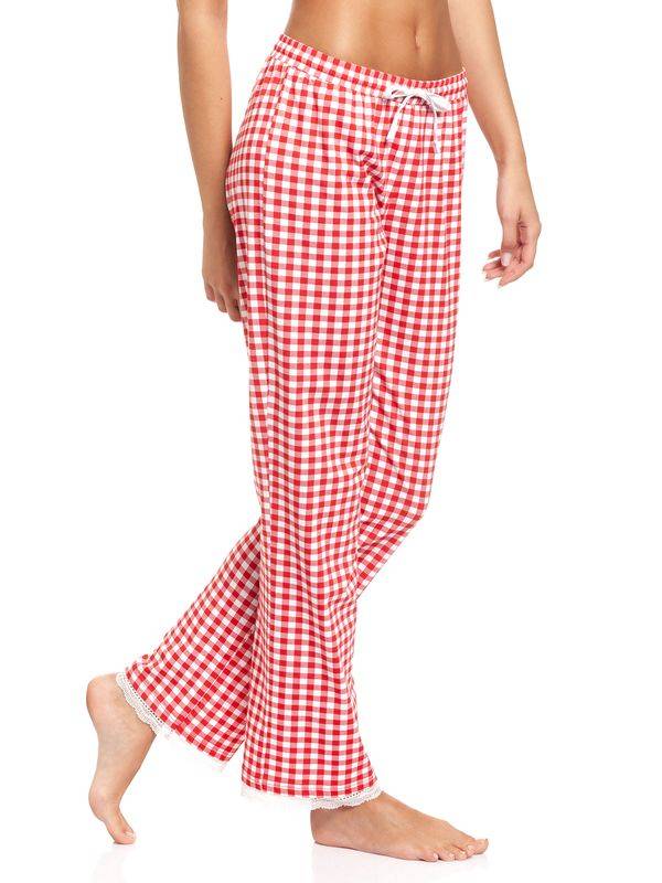 Nastrovje Potsdam Pussy Deluxe Red Plaid Damen Schlafhose rot allover Rabatt