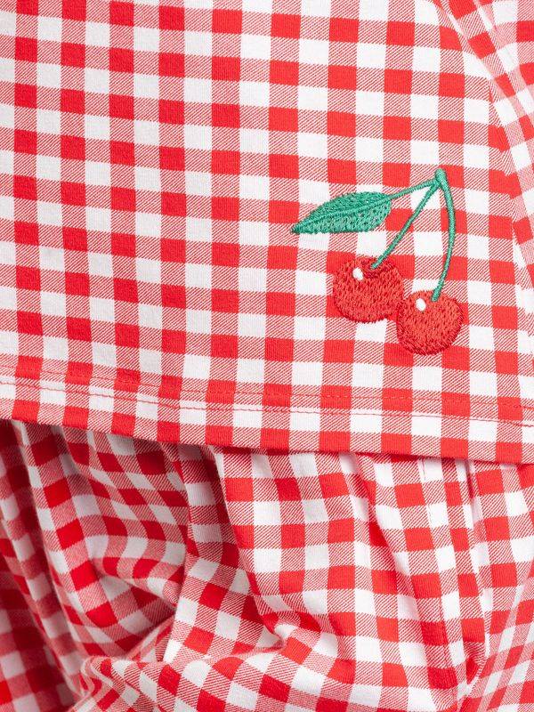 Nastrovje Potsdam Pussy Deluxe Red Plaid Damen Pyjama rot allover Günstig kaufen