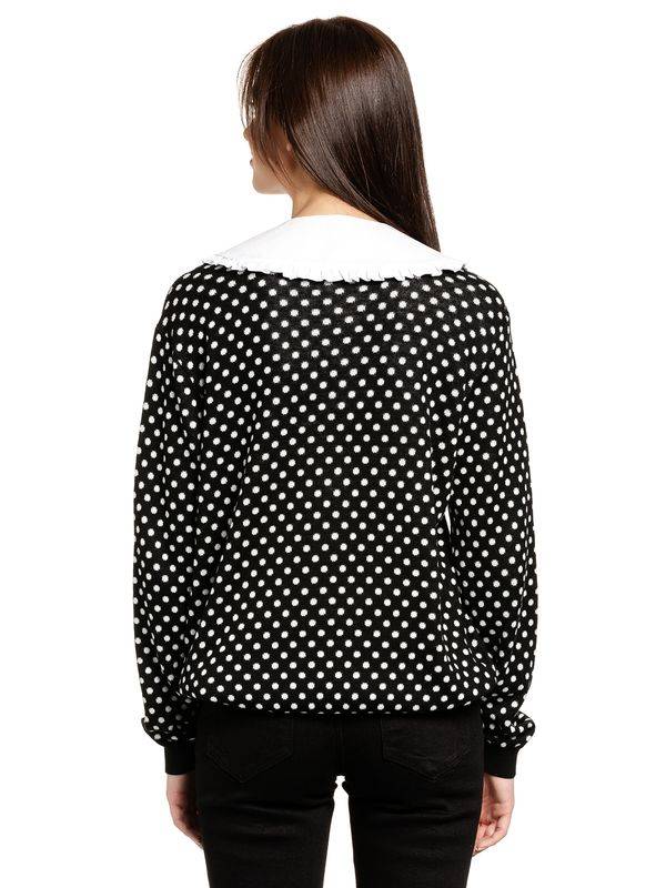Nastrovje Potsdam Pussy Deluxe Dotties Damen Strickpullover schwarz allover Flash Sale