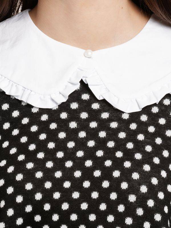 Nastrovje Potsdam Pussy Deluxe Dotties Damen Strickpullover schwarz allover Flash Sale