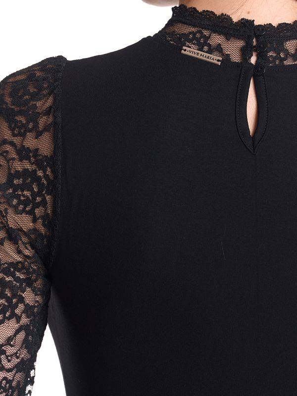 Nastrovje Potsdam Vive Maria Lace Vamp Damen Spitzenshirt schwarz Wochenangebot