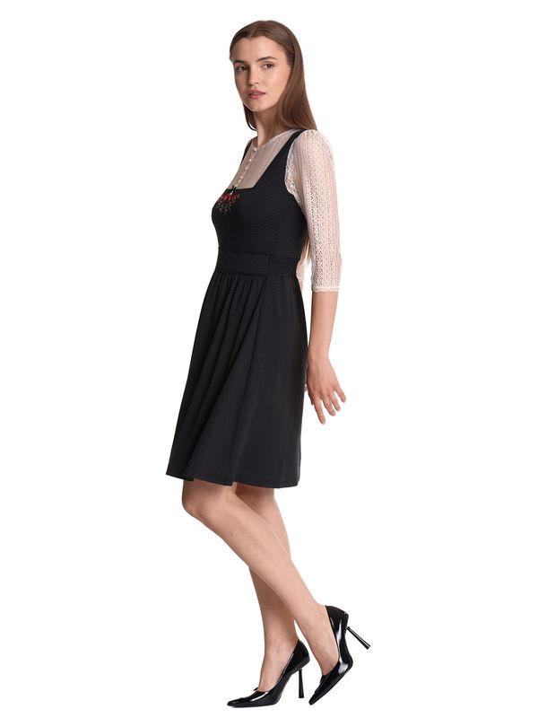 Nastrovje Potsdam Vive Maria Meadow Girl Damen A-Linien-Kleid creme/schwarz Begrenzte Freigabe