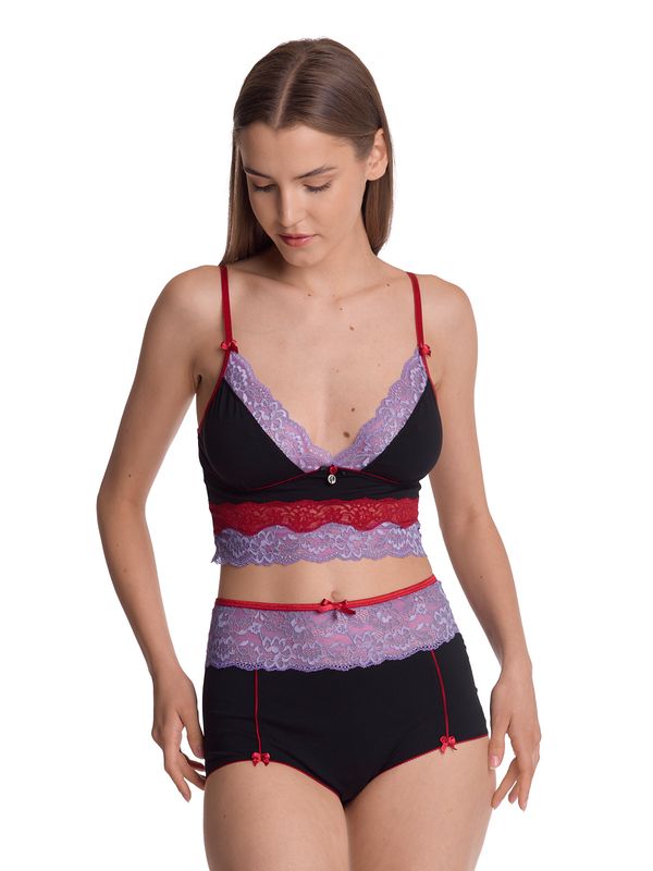 Nastrovje Potsdam Vive Maria Lavender Love Damen Wäscheset: Top mit Panty lilac/black Bis zu 65% Rabatt