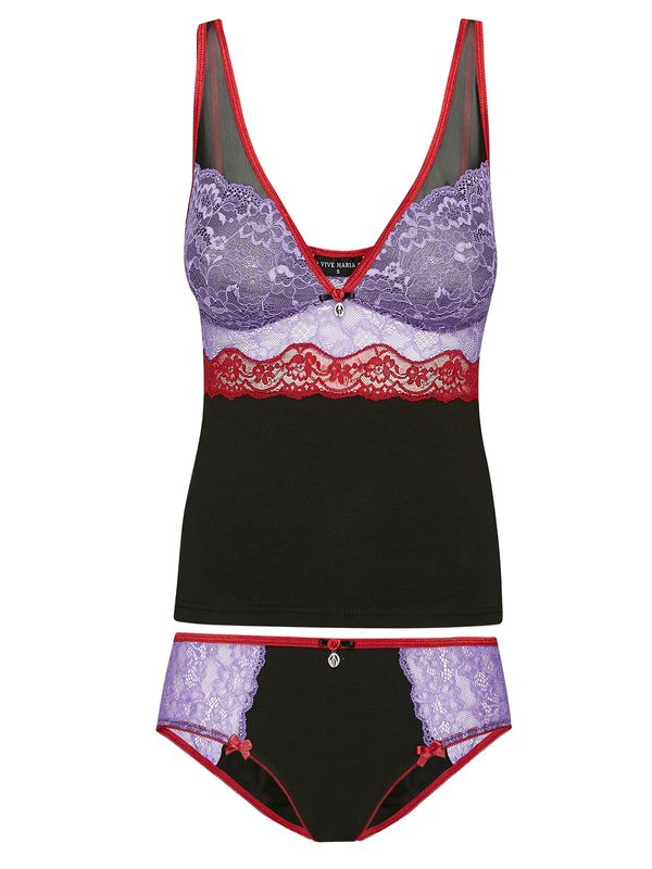 Nastrovje Potsdam Vive Maria Lavender Kiss Damen Wäscheset: Top mit Panty lilac/black Nur für heute