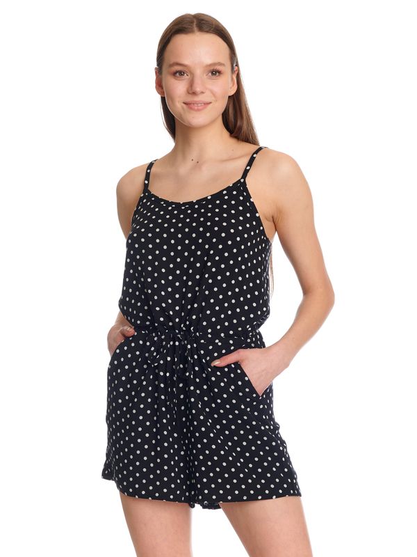 Nastrovje Potsdam Pussy Deluxe Dotty Damen Jumpsuit schwarz allover Fabrikladen