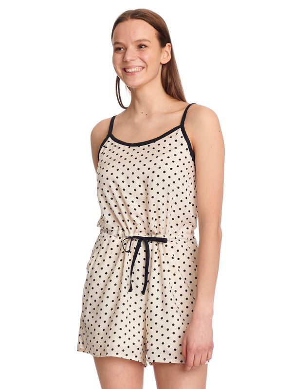 Nastrovje Potsdam Pussy Deluxe Dotty Damen Jumpsuit creme/allover Im Verkauf