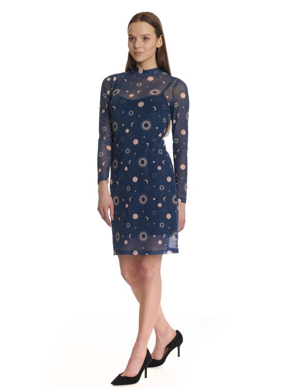 Nastrovje Potsdam Pussy Deluxe Celestial Blue Mystic Damen 2-in-1-Kleid blau allover zollfrei