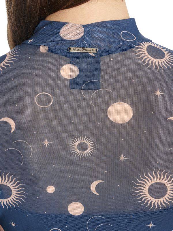 Nastrovje Potsdam Pussy Deluxe Celestial Blue Mystic Damen 2-in-1-Kleid blau allover zollfrei