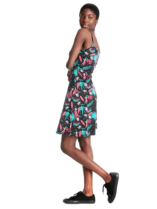 Nastrovje Potsdam Pussy Deluxe Aloha Damen Trägerkleid schwarz/allover Hotsell