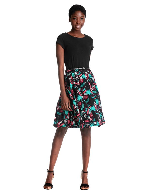 Nastrovje Potsdam Pussy Deluxe Aloha Damen Petticoat-Kleid schwarz/allover im Angebot