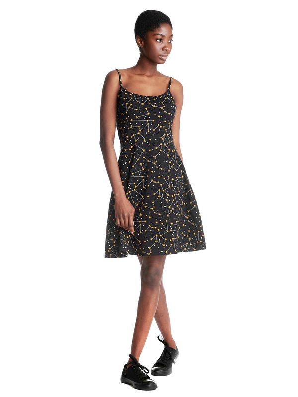 Nastrovje Potsdam Pussy Deluxe Celestial Stars Damen Trägerkleid schwarz allover Günstiger Verkauf