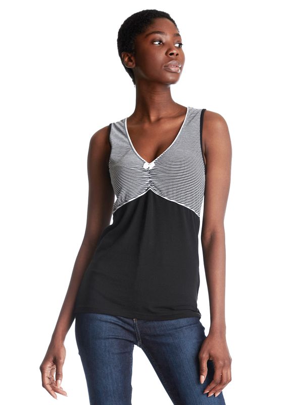 Nastrovje Potsdam Pussy Deluxe Mini Stripes Damen Tanktop schwarz allover Fabrikverkauf