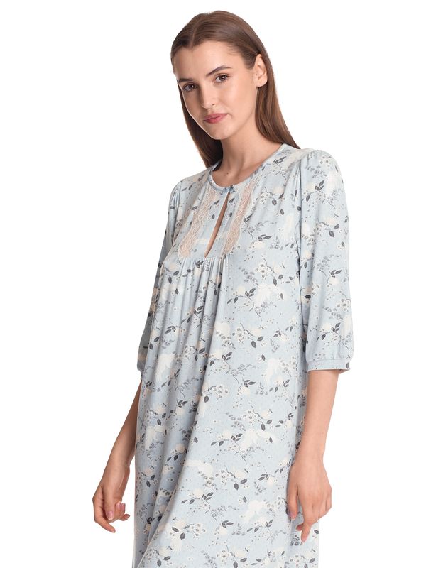Nastrovje Potsdam Vive Maria Blue Dawn Damen Nachthemd blau allover Neueste Mode