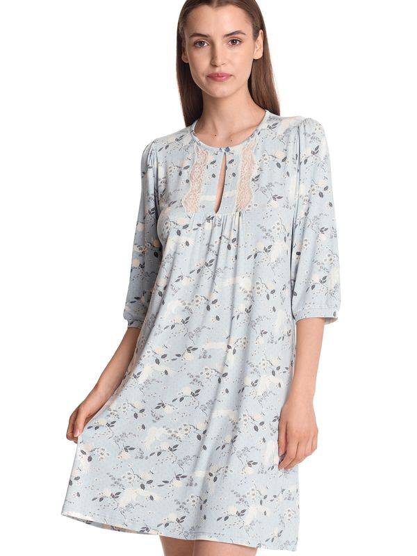 Nastrovje Potsdam Vive Maria Blue Dawn Damen Nachthemd blau allover Neueste Mode