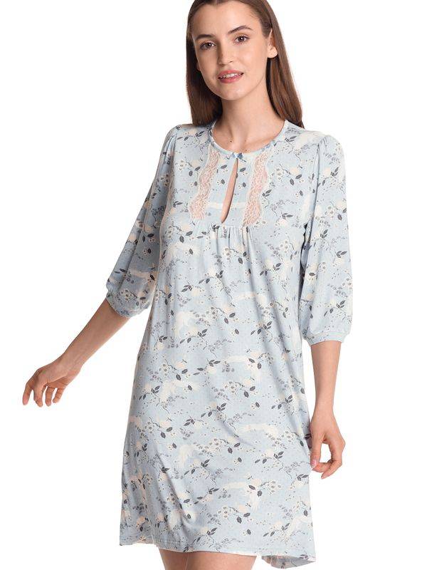 Nastrovje Potsdam Vive Maria Blue Dawn Damen Nachthemd blau allover Neueste Mode