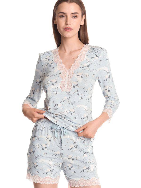 Nastrovje Potsdam Vive Maria Blue Sky Damen Pyjama blau allover Begrenzte Freigabe