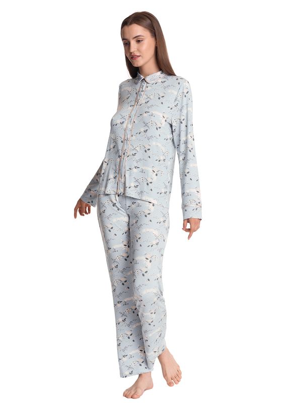 Nastrovje Potsdam Vive Maria Blue Monday Damen Pyjama blau allover Letzte 3 Tage