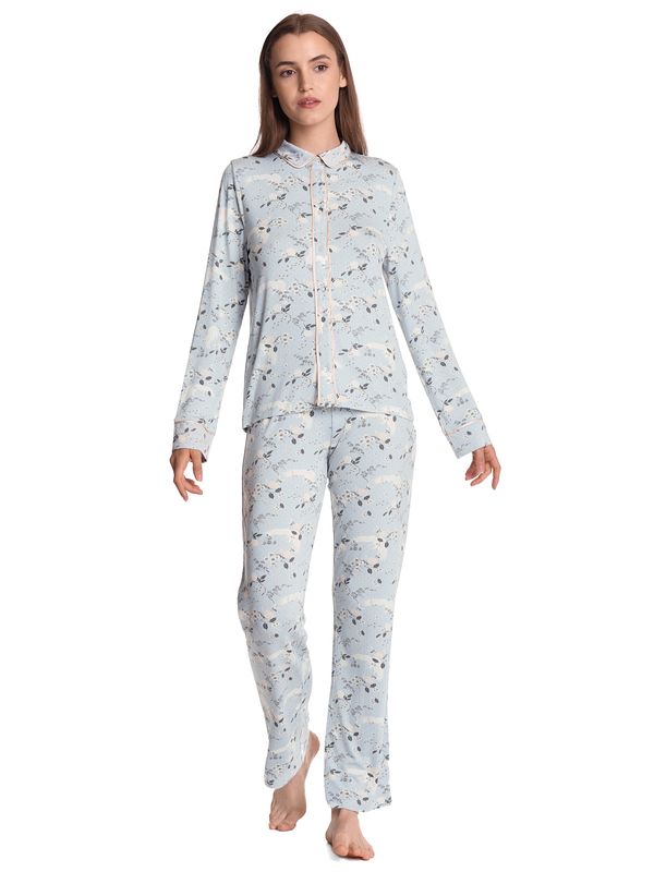 Nastrovje Potsdam Vive Maria Blue Monday Damen Pyjama blau allover Letzte 3 Tage
