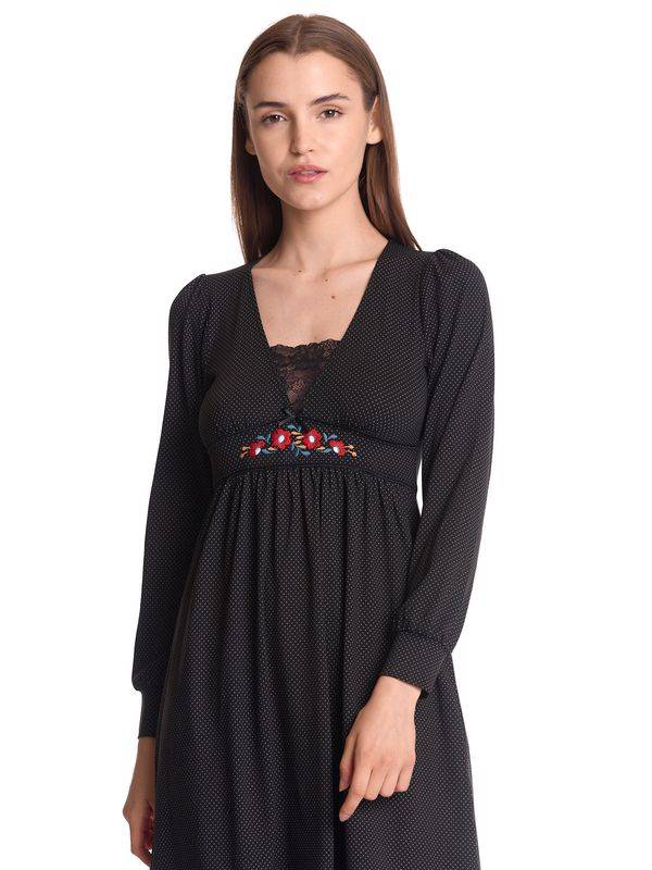 Nastrovje Potsdam Vive Maria Meadow Love Damen A-Linien-Kleid schwarz allover Neueste Stile