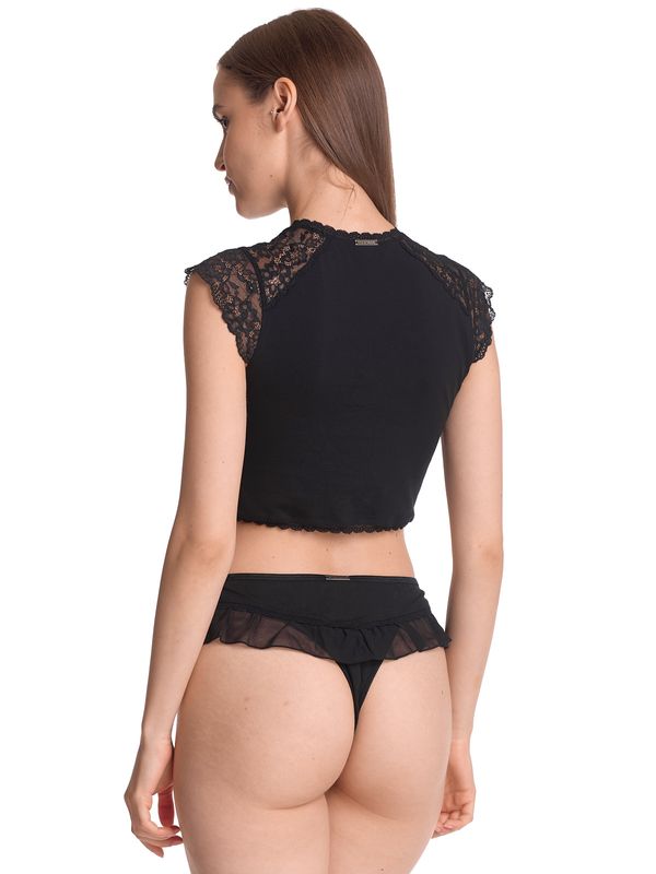 Nastrovje Potsdam Vive Maria Ladylove Damen Wäscheset: Top mit Slip schwarz Letzter Tag