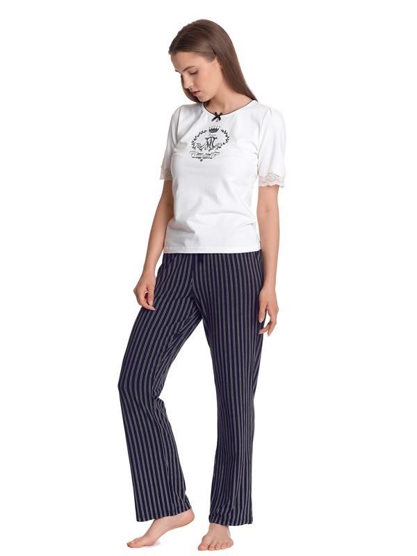 Nastrovje Potsdam Vive Maria Like A Princess Damen Pyjama creme/schwarz allover Bis zu 55% Rabatt