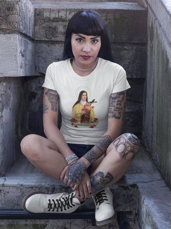 Nastrovje Potsdam Vive Maria Holy Therese Damen T-Shirt weiss Discount Store für neue Produkte