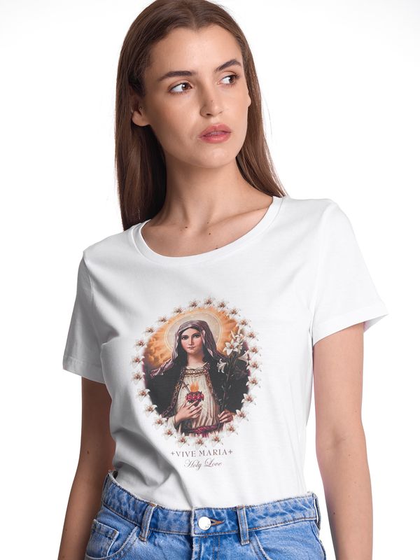 Nastrovje Potsdam Vive Maria Holy Love Damen T-Shirt weiss Kostenloser Versand international