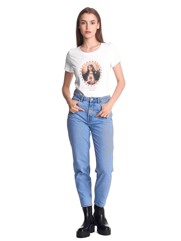 Nastrovje Potsdam Vive Maria Holy Love Damen T-Shirt weiss Kostenloser Versand international
