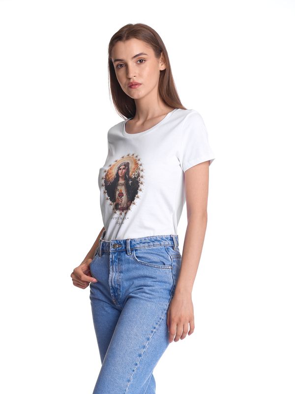 Nastrovje Potsdam Vive Maria Holy Love Damen T-Shirt weiss Kostenloser Versand international