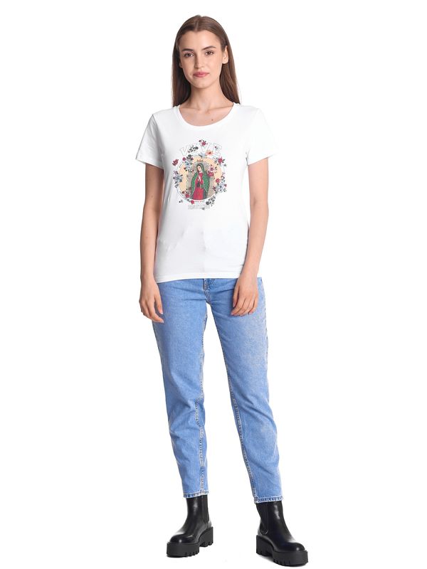 Nastrovje Potsdam Vive Maria College Maria Damen T-Shirt weiss Fabrikladen