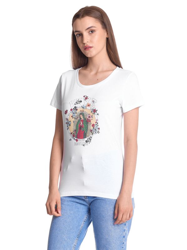 Nastrovje Potsdam Vive Maria College Maria Damen T-Shirt weiss Fabrikladen