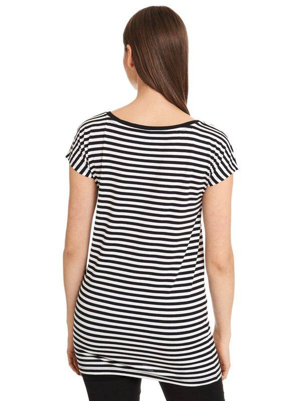 Nastrovje Potsdam Pussy Deluxe Stripes Loose Damen Loose-Shirt schwarz/weiß zollfrei