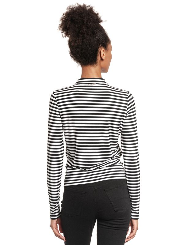 Nastrovje Potsdam Pussy Deluxe Stripes Damen Langarmbluse schwarz/weiß 50% Rabatt für begrenzte Zeit