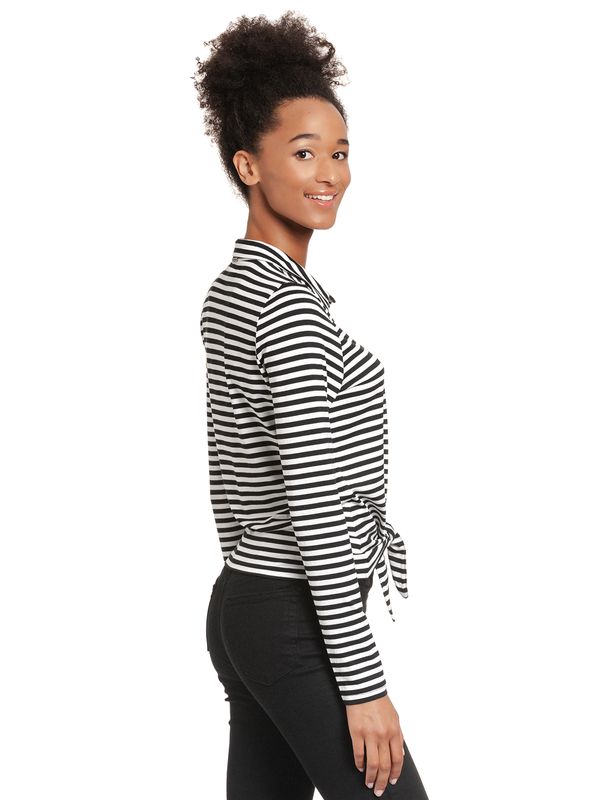 Nastrovje Potsdam Pussy Deluxe Stripes Damen Langarmbluse schwarz/weiß 50% Rabatt für begrenzte Zeit