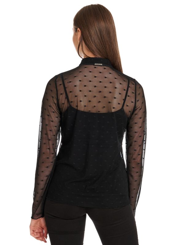 Nastrovje Potsdam Pussy Deluxe Black Dots Damen Langarmbluse schwarz Angebote