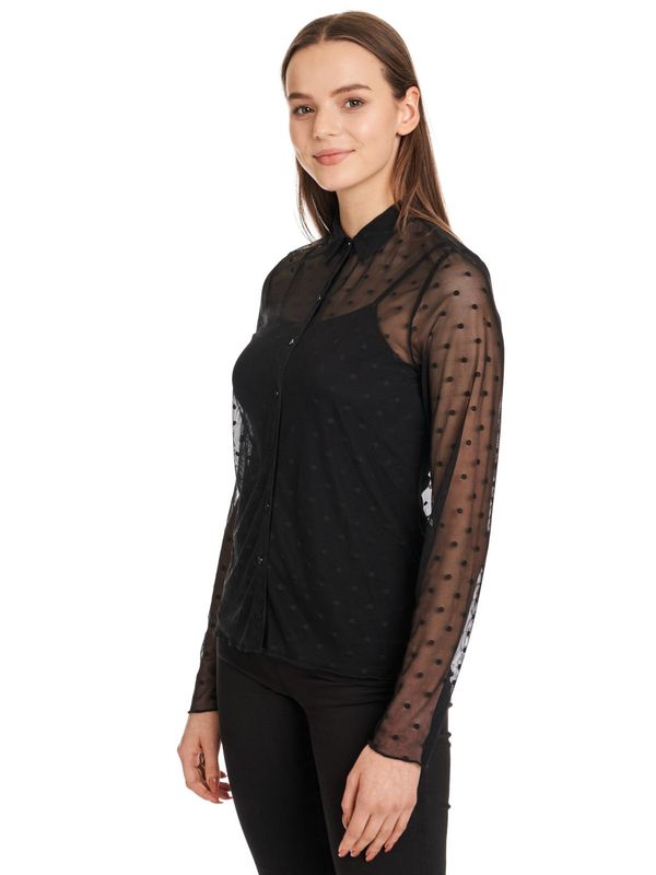 Nastrovje Potsdam Pussy Deluxe Black Dots Damen Langarmbluse schwarz Angebote