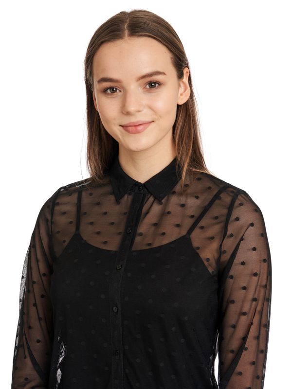Nastrovje Potsdam Pussy Deluxe Black Dots Damen Langarmbluse schwarz Angebote