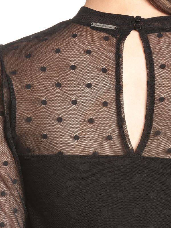 Nastrovje Potsdam Pussy Deluxe Black Dots Damen A-Linien-Kleid schwarz Hotsell