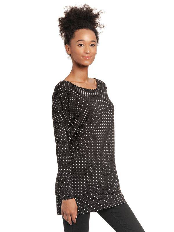 Nastrovje Potsdam Pussy Deluxe Little Dots Damen Langarmshirt schwarz allover Günstiger Verkauf