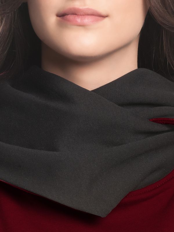 Nastrovje Potsdam Pussy Deluxe Logo Damen Schalkragenpullover rot/schwarz Meist gekauft