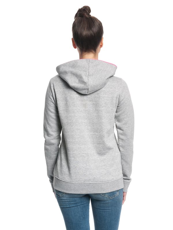 Nastrovje Potsdam Pussy Deluxe Logo Damen Schalkragenpullover grau meliert/pink Kostenloser Versand