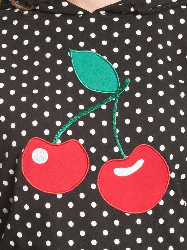 Nastrovje Potsdam Pussy Deluxe Big Cherry Damen Kapuzensweatshirt schwarz allover Fabrik Onlineshop